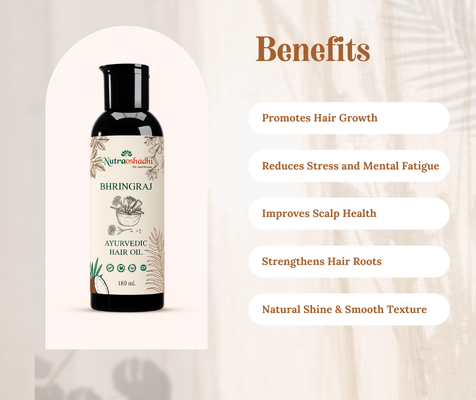 NutraOshadhi Bhringraj Ayurvedic Hair Oil – 180ml