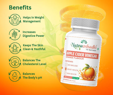 NutraOshadhi Apple Cider Vinegar     ( Orange Flavour )